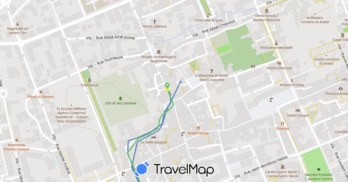 TravelMap itinerary: cycling, cycling up in Italy (Europe)